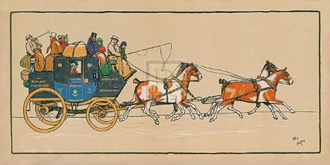 Framed Stagecoach I Print