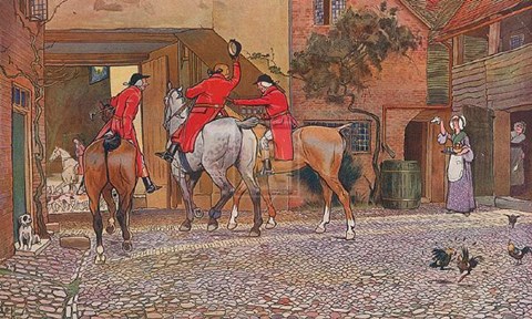 Framed Three Jolly Huntsmen Print