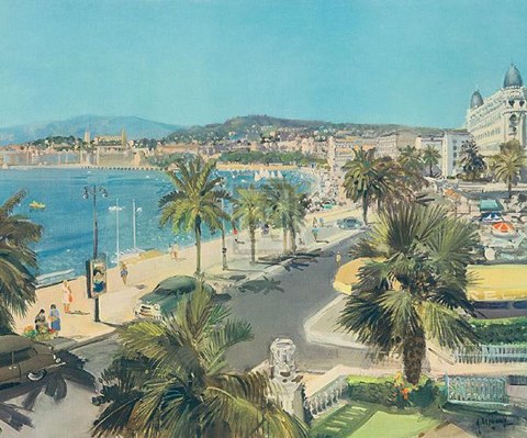 Framed Le Promenade, Nice Print