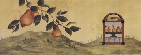 Framed Tuscan Pear Branch Print