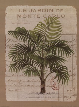 Framed Le Jardin de Monte Carlo Print