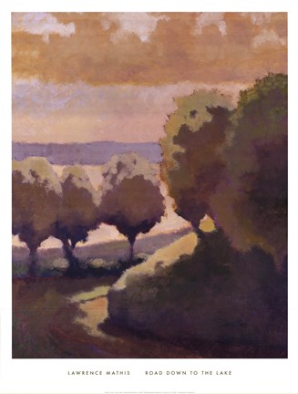 Framed Road Down To The Lake Print