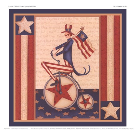 Framed Star Spangled Boy Print