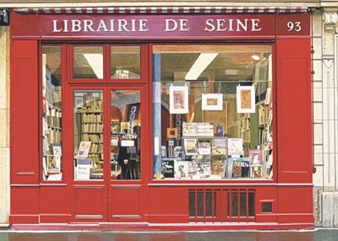 Framed Librairie De Seine Print
