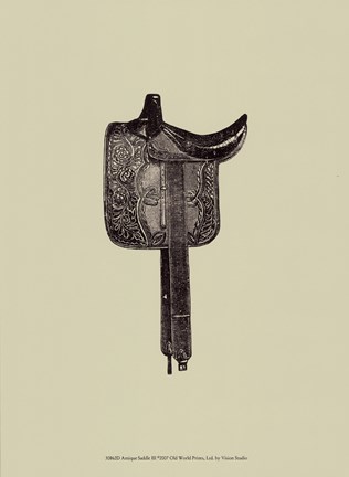Framed Antique Saddle III Print