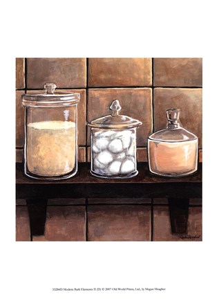 Framed Modern Bath Elements II Print
