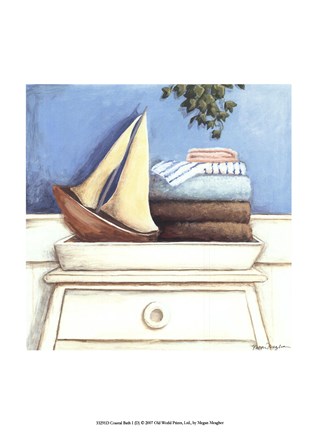 Framed Coastal Bath I Print