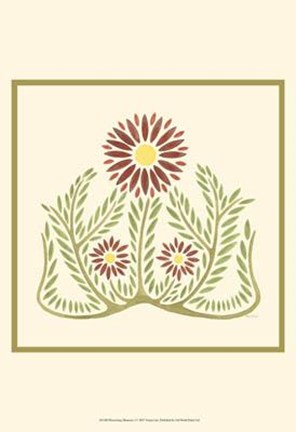 Framed Flourishing Blossoms I Print