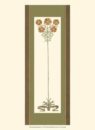 Framed Bristling Stems I Print