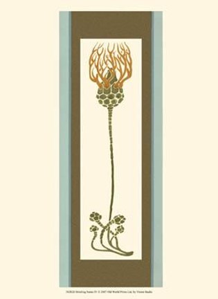 Framed Bristling Stems IV Print