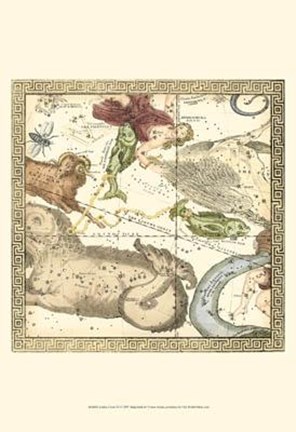 Framed Zodiac Chart III Print