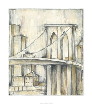 Framed Urban Bridgescape I Print