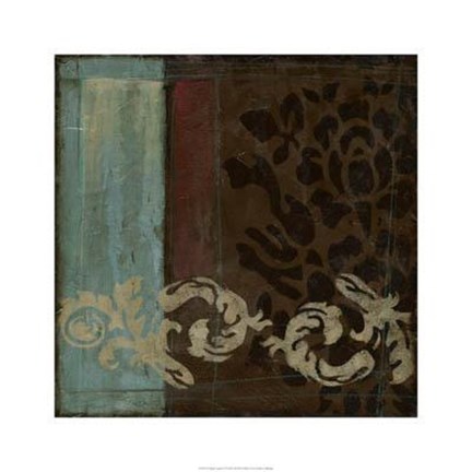 Framed Damask Tapestry II Print