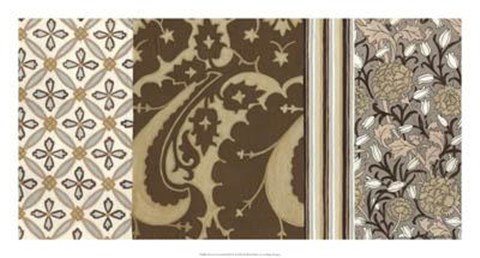 Framed Neutral Nouveau Panel I Print