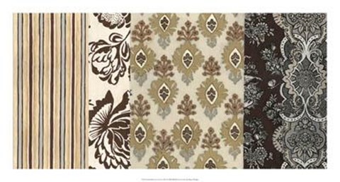 Framed Neutral Nouveau Panel II Print