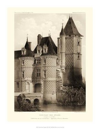 Framed Petite Sepia Chateaux VII Print