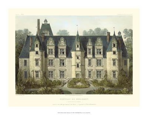 Framed Petite French Chateaux III Print