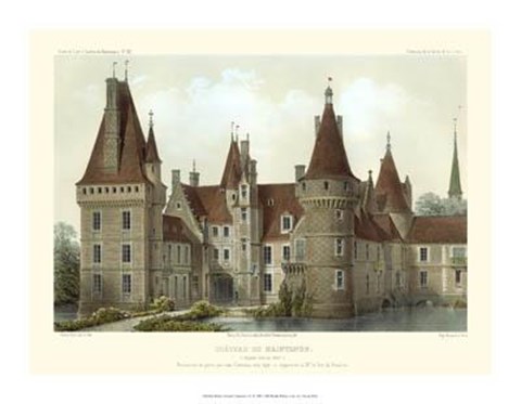 Framed Petite French Chateaux IV Print