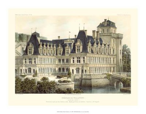 Framed Petite French Chateaux V Print