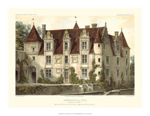 Framed Petite French Chateaux VI Print