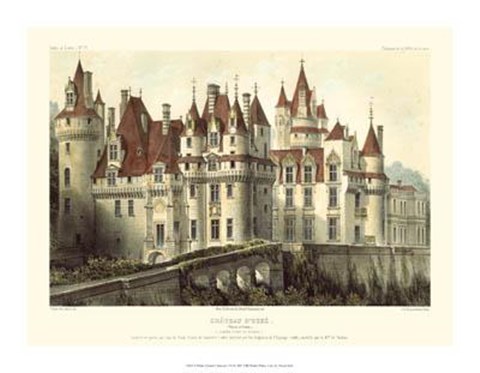Framed Petite French Chateaux VII Print