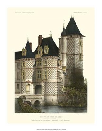 Framed Petite French Chateaux XII Print