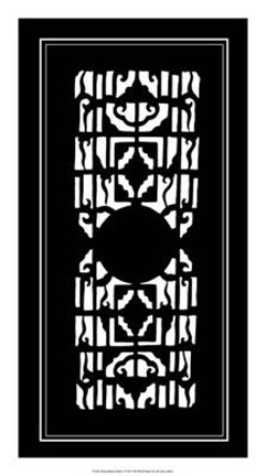 Framed Shoji Screen In Ebony I Print