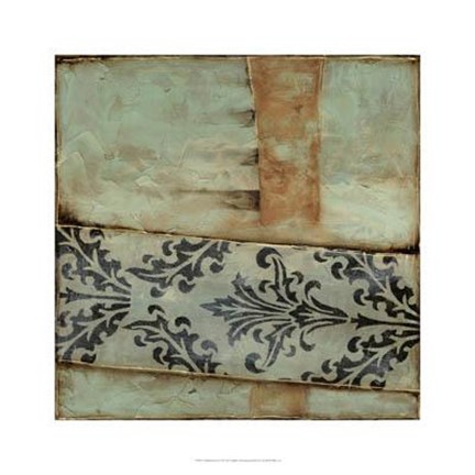Framed Damask Harmony III Print