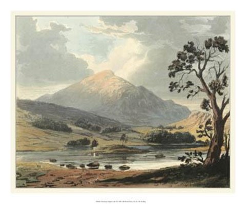 Framed Picturesque English Lake II Print