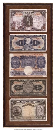 Framed Foreign Currency Panel II Print