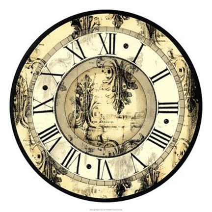 Framed Aged Elegance Clock Print