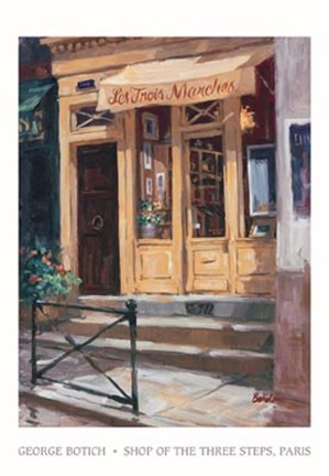 Framed Shop Of The Three Steps, Paris Print
