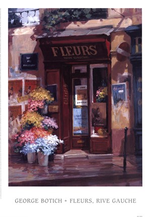 Framed Fleurs, Rive Gauche Print