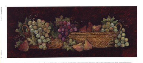 Framed Figs And Grapes Print