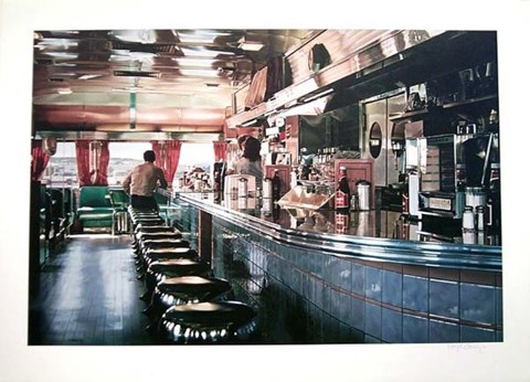 Framed Ralph’S Diner (No Text) Print