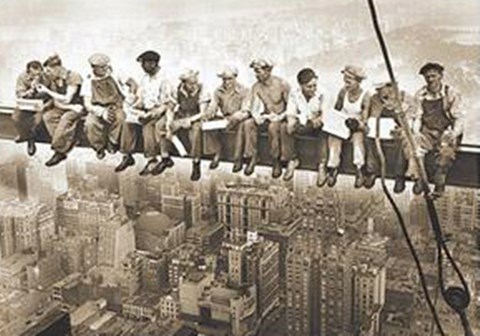 Framed Lunchtime Atop a Skyscraper, c.1932 Print