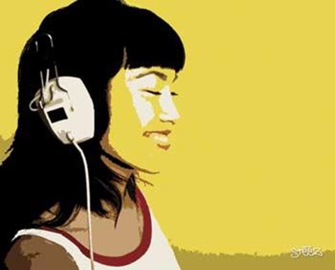 Framed Dj Girl Print