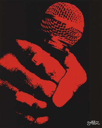 Framed Microphone Print