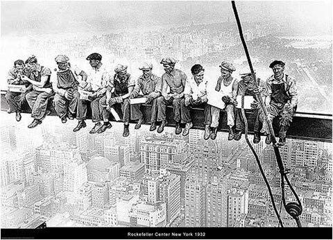 Framed Lunchtime Atop a Skyscraper, c.1932 Print