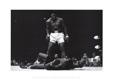 Muhammad Ali - 1965 1st Round Knockout Against Sonny Liston Wall Poster ...