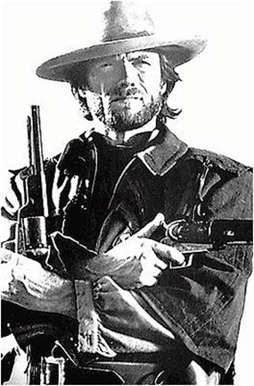 Framed Clint Eastwood - Guns Print