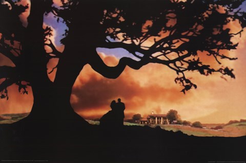 Framed Gone with the Wind - Silhouette Print