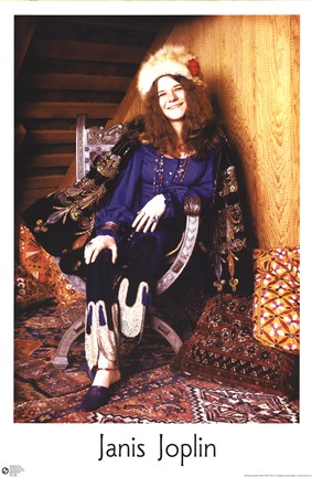 Framed Janis Joplin - Hat Print