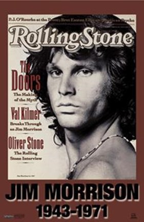 Framed Jim Morrison - Rolling Stone Print