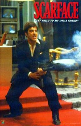 Framed Scarface - Machine Gun Print
