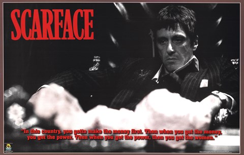 Framed Scarface - Table Print
