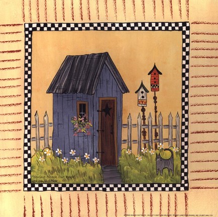 Framed Spring Shack Out Back Print