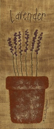 Framed Stitched Lavender Print