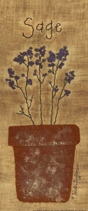 Framed Stitched Sage Print