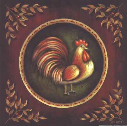 Framed Proud Rooster Print